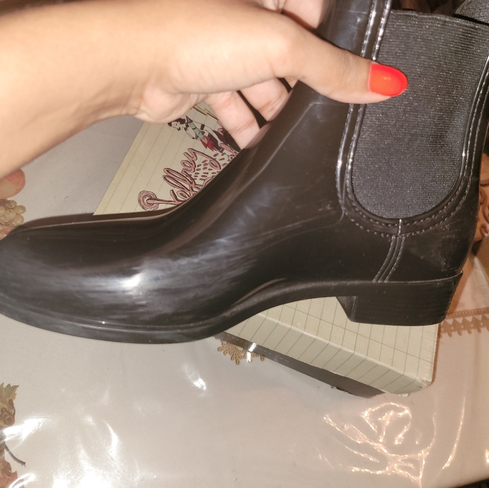 Black patent leather Jeffrey Campbell raincoats Sz 40 - Picture 5 of 7